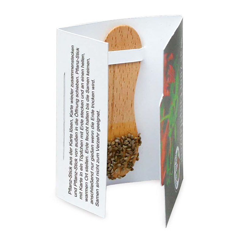 Planting stick with seeds